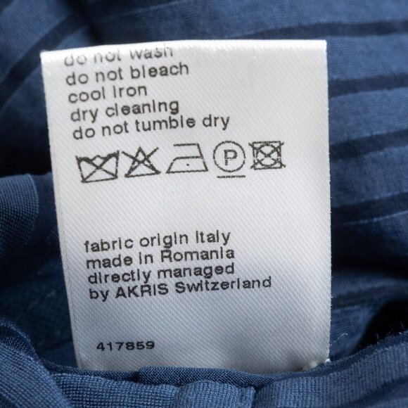 Akris Punto Navy Sheer Striped Blazer Jacket Silk Blend - Picture 16 of 16